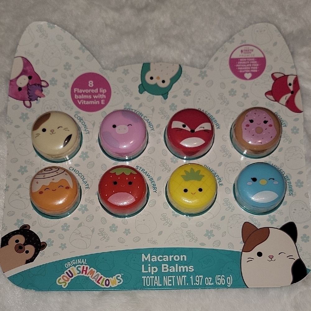 Squishmallows Macaron Lip Balms Set